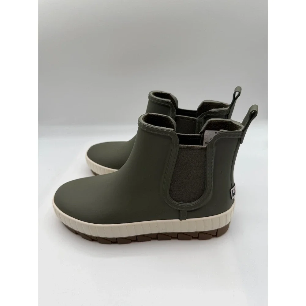 Sperry Torrent Chelsea Boots, Women's 6, Olive Waterproof Rubber Rain, NEW/DEF.